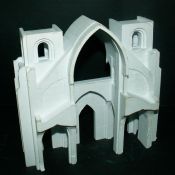 Monochrome 3D Printed building