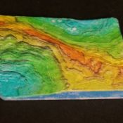 Full Color 3D Printed Topographic Map